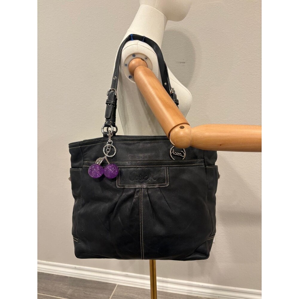 COACH SOHO PLEATED LEATHER TOTE BAG